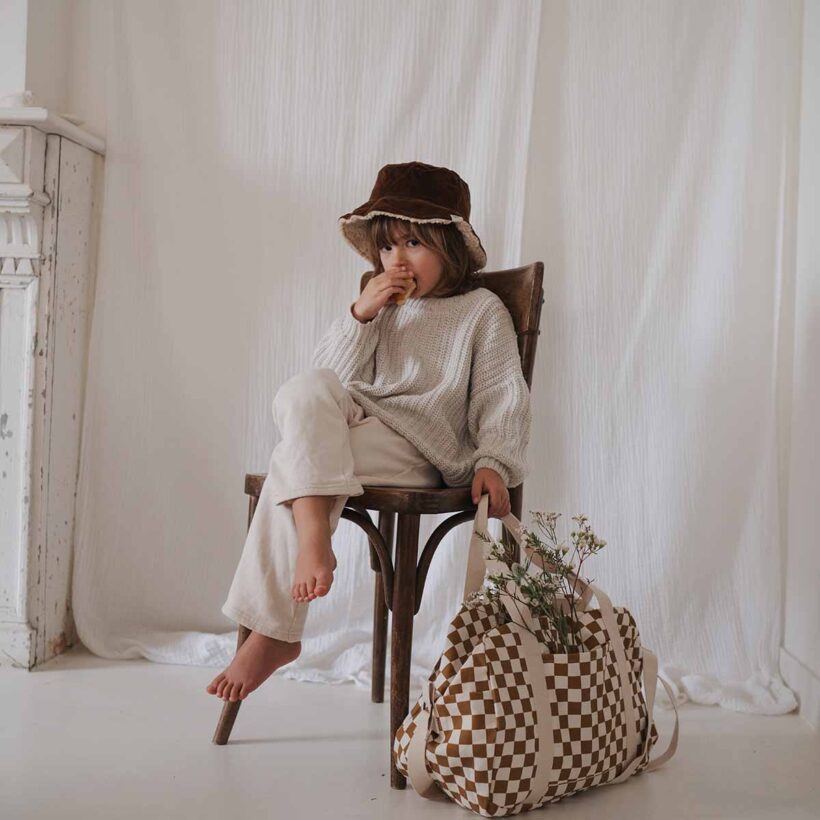 Raphael Bowling Bag Checks Caramel (4)