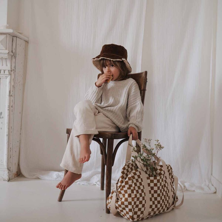 Raphael Bowling Bag Checks Caramel (4)