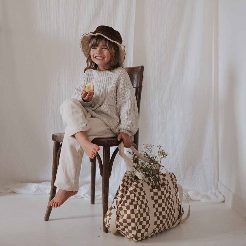 Raphael Bowling Bag Checks Caramel (6)