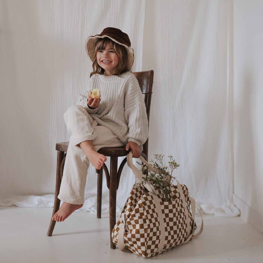 Raphael Bowling Bag Checks Caramel (6)