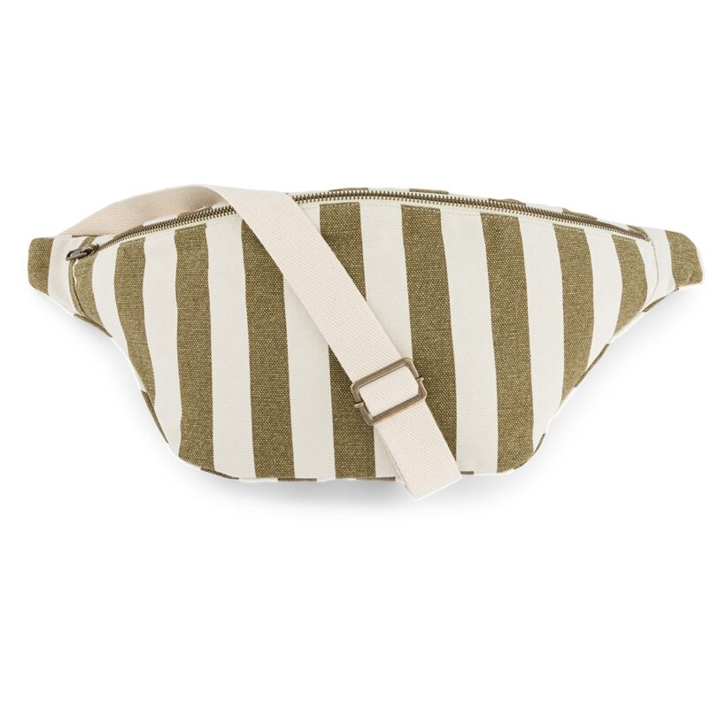 Set Of 2 Bumbags Stripes Greige Olive (2)