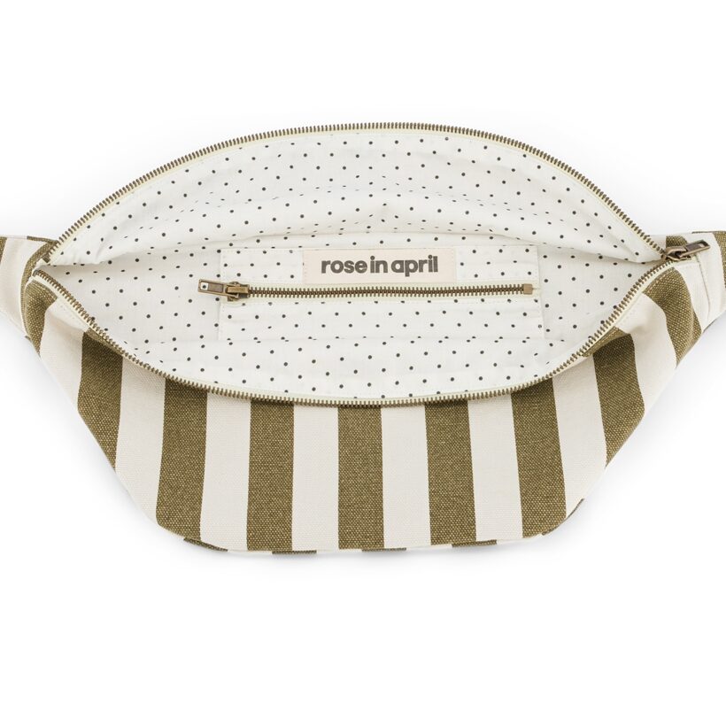 Set Of 2 Bumbags Stripes Greige Olive (3)