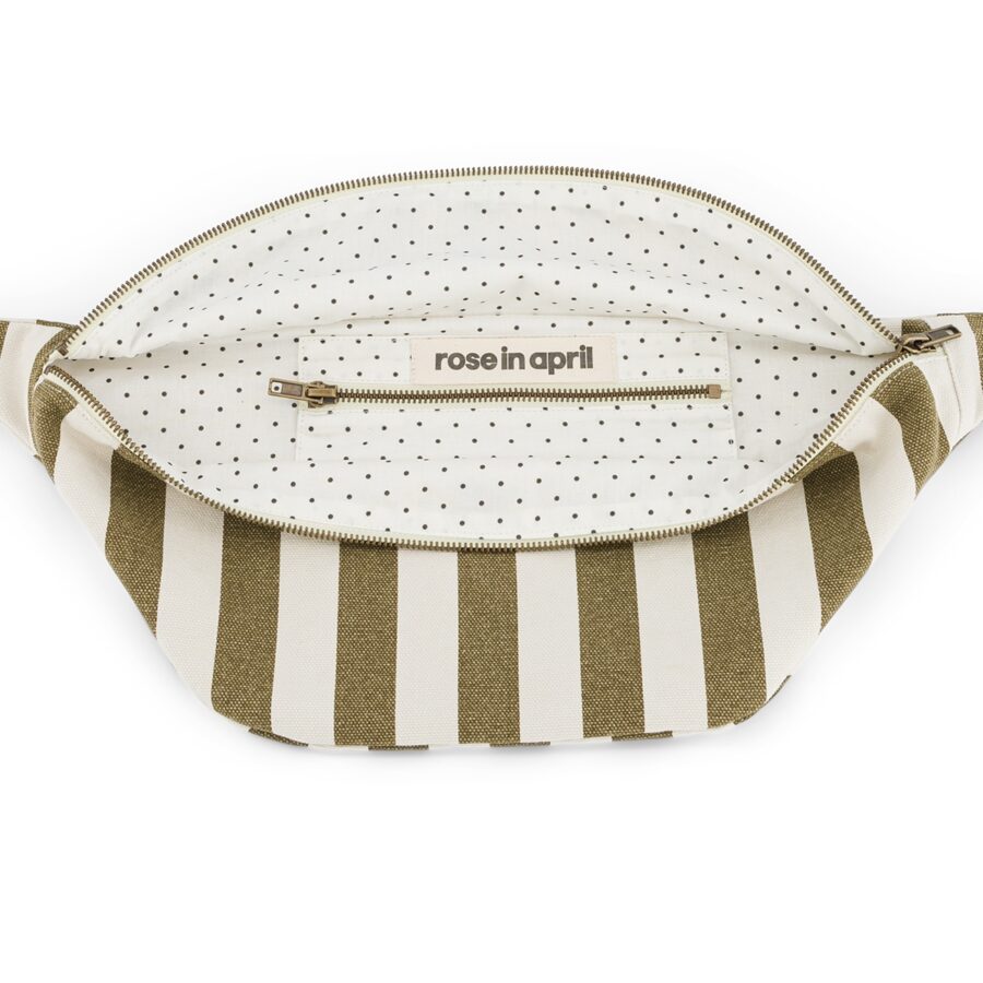 Set Of 2 Bumbags Stripes Greige Olive (3)