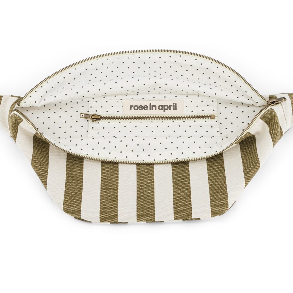 Set Of 2 Bumbags Stripes Greige Olive (3)