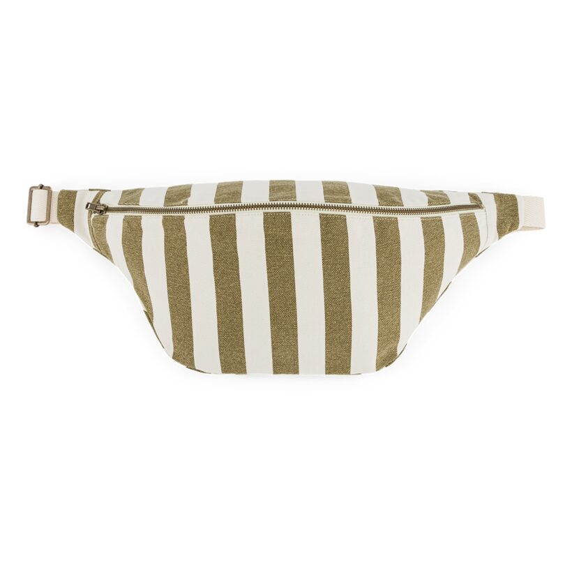Set Of 2 Bumbags Stripes Greige Olive Set Of 2 Bumbags Stripes Greige Olive