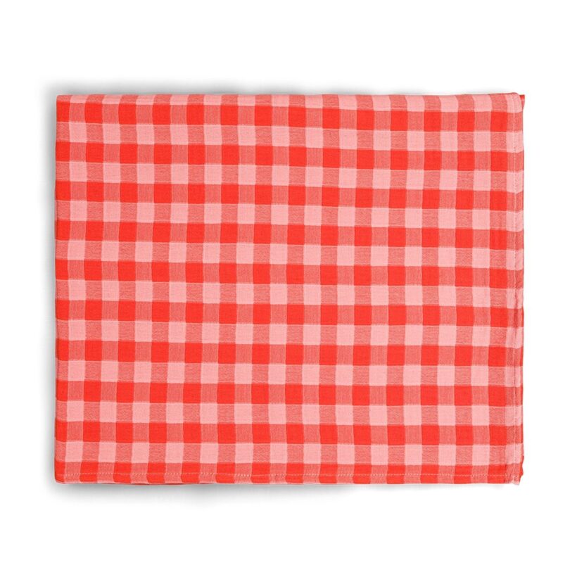 Set Of 2 Louisa Pareo Vichy Red Pink (1)