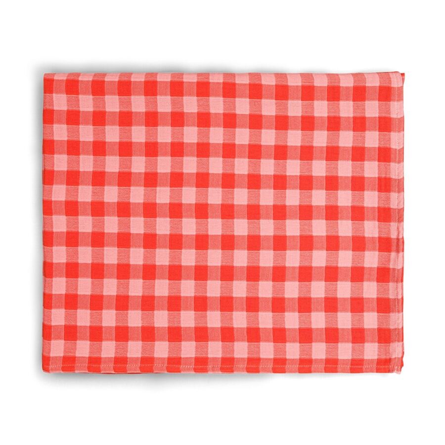 Set Of 2 Louisa Pareo Vichy Red Pink (1)