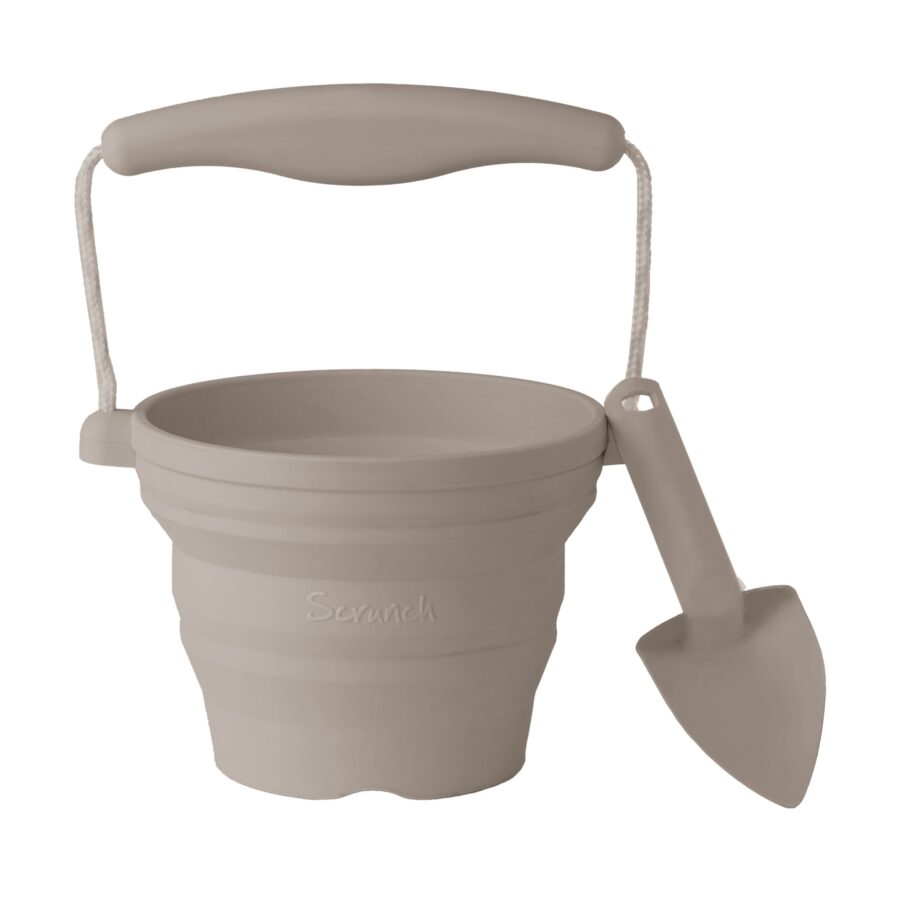 Scrunch Seedling Pot Mini Spade Warm Gray 6 Min