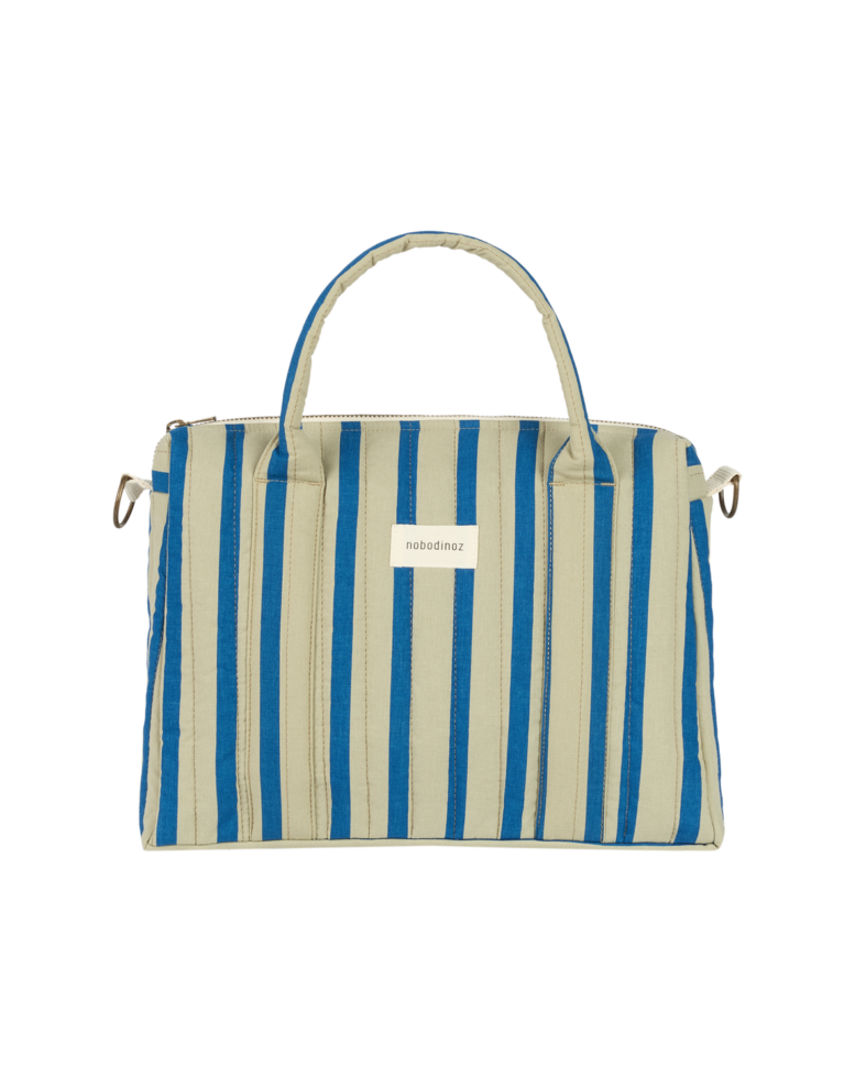 Stories Stroller Organizer Green Blue Stripes Nobodinoz 1 8435574936998.png