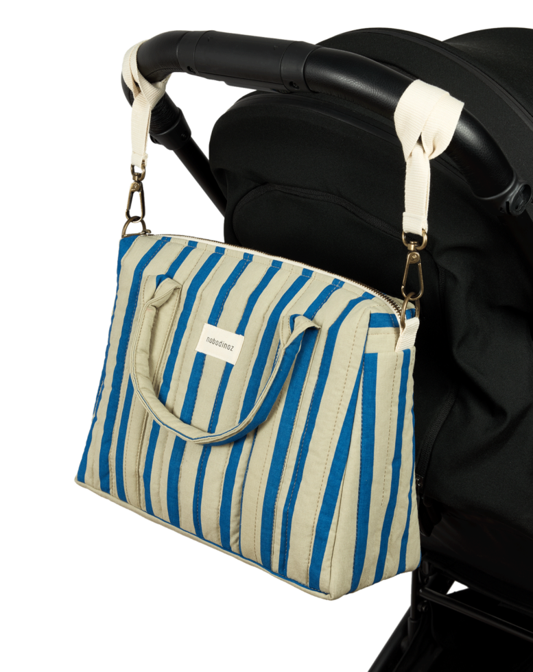 Stories Stroller Organizer Green Blue Stripes Nobodinoz 5 8435574936998.png