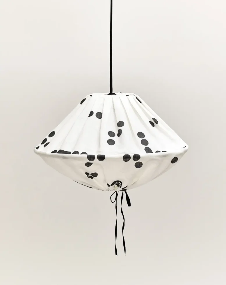 Yumi Lampshade Diameter 50cm Black Dots Sequence Nobodinoz 1 8435574943743.jpg