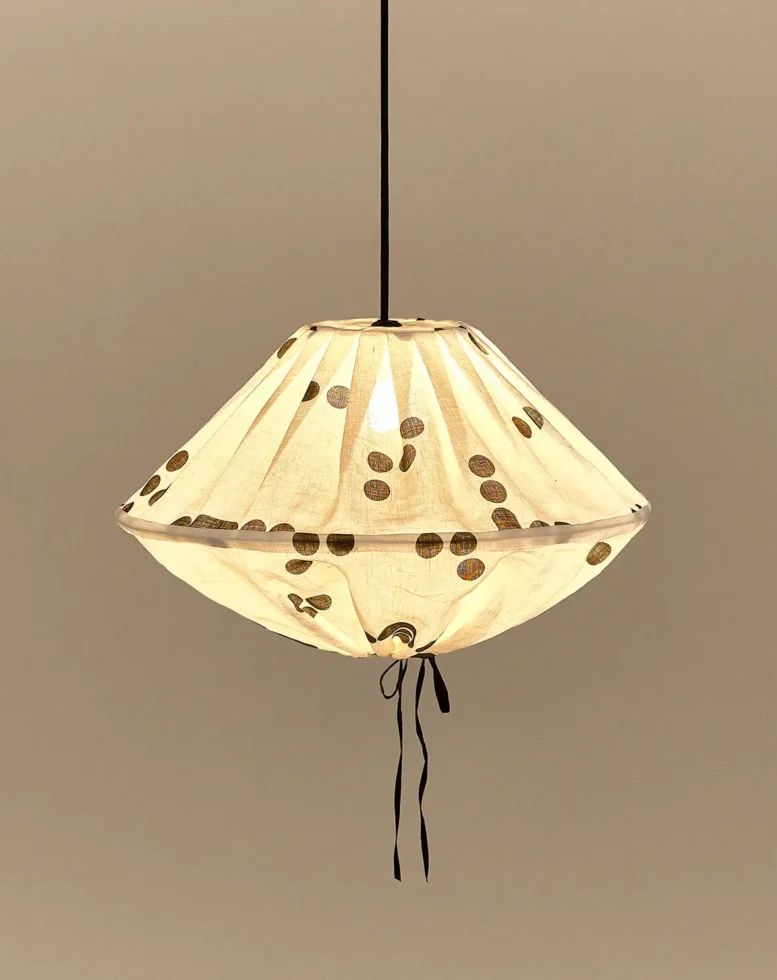 Yumi Lampshade Diameter 50cm Black Dots Sequence Nobodinoz 2 8435574943743.jpg