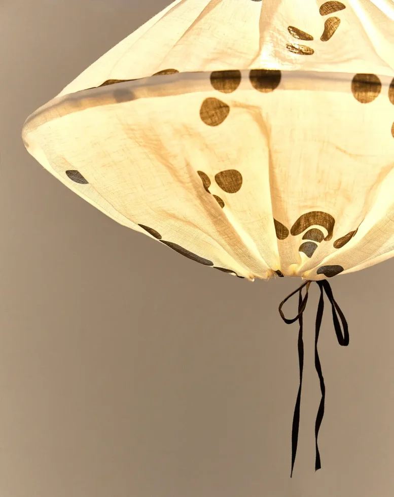 Yumi Lampshade Diameter 50cm Black Dots Sequence Nobodinoz 5 8435574943743.jpg