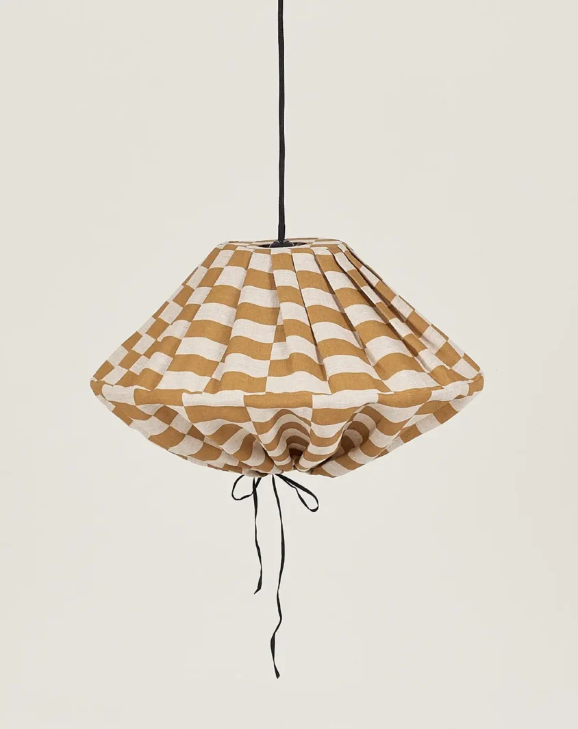 Yumi Lampshade Diameter 50cm Mustard Mosaic Nobodinoz 1.jpg
