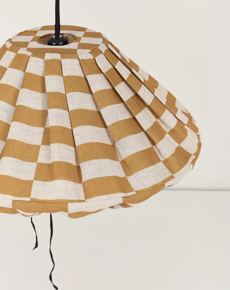 Yumi Lampshade Diameter 50cm Mustard Mosaic Nobodinoz 3.jpg