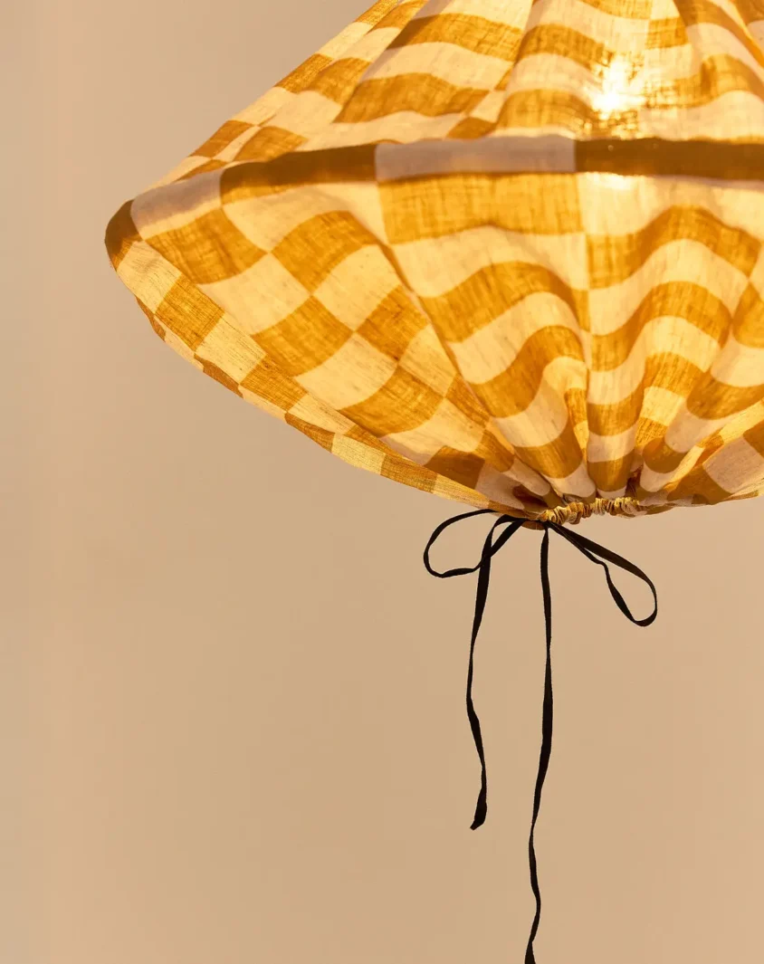 Yumi Lampshade Diameter 50cm Mustard Mosaic Nobodinoz 5.jpg