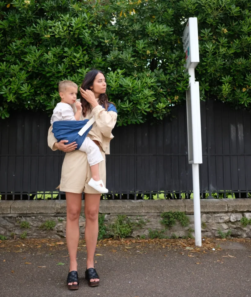 Carry Walk Coton Porte Bebe Sur La Hanche Ergonomique Mama Hangs