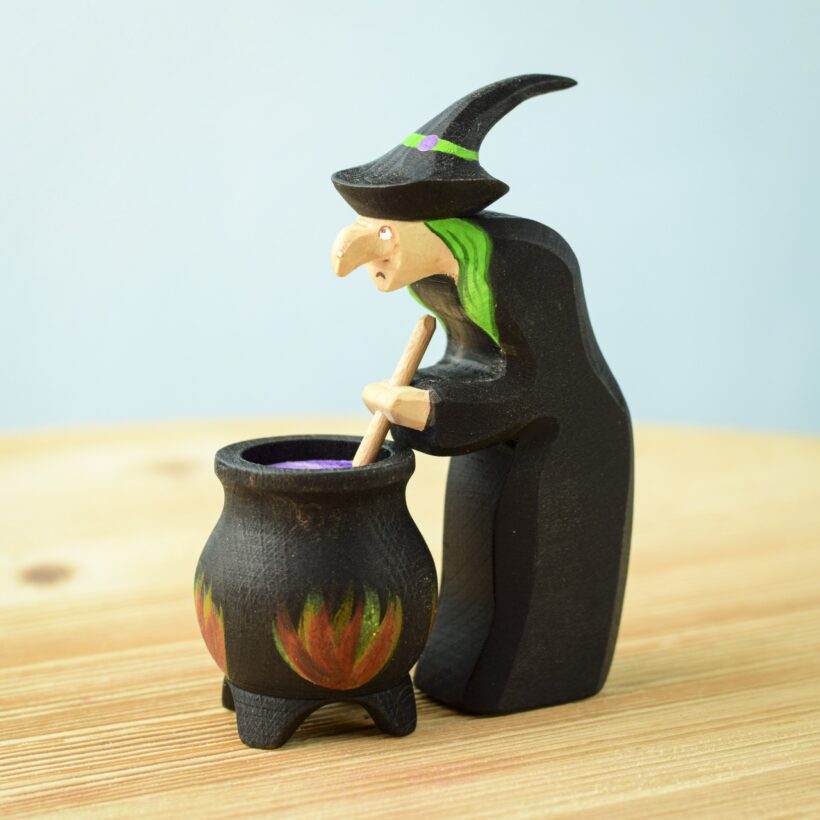 Brewing Witch And Cauldron Set~7255 Brewing Witch And Cauldron Set~7255