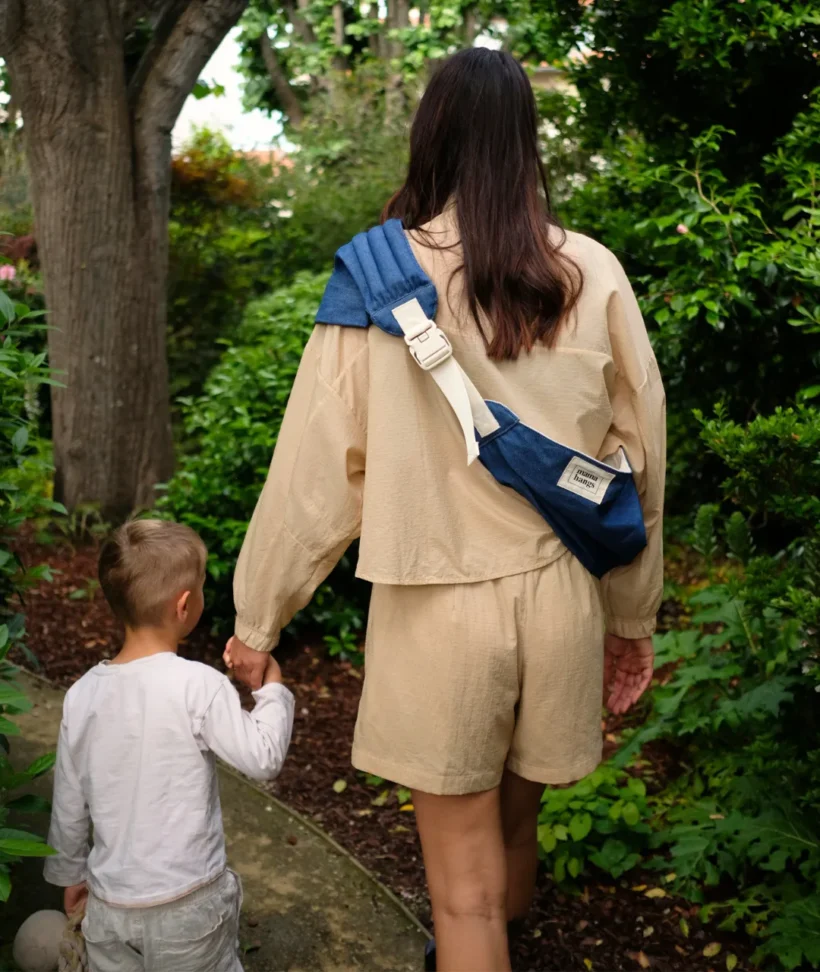 Mama Hangs Carry Walk Porte Bebe Hanche Denim 77