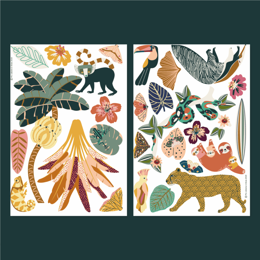Magnets Animaux Jungle Collection La Fabrikajungle Ma Cabane A Reves 3