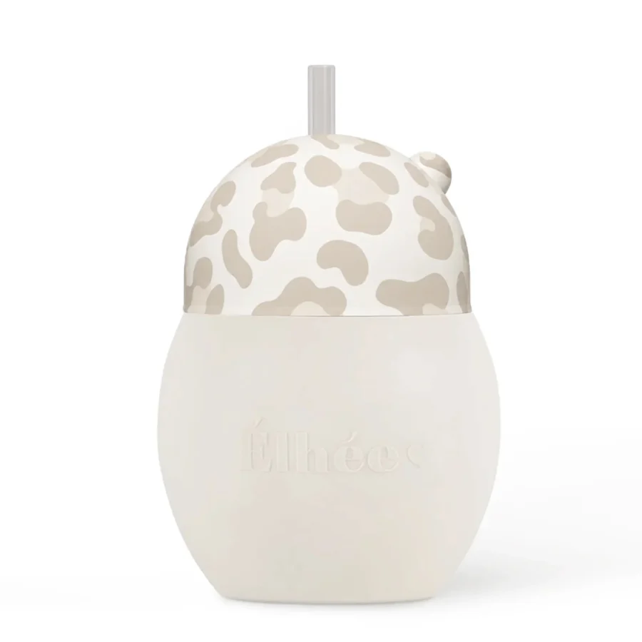 Tasse A Paille Lestee Leopard 240 Ml Graouu Sand 9m Coconut 6203655