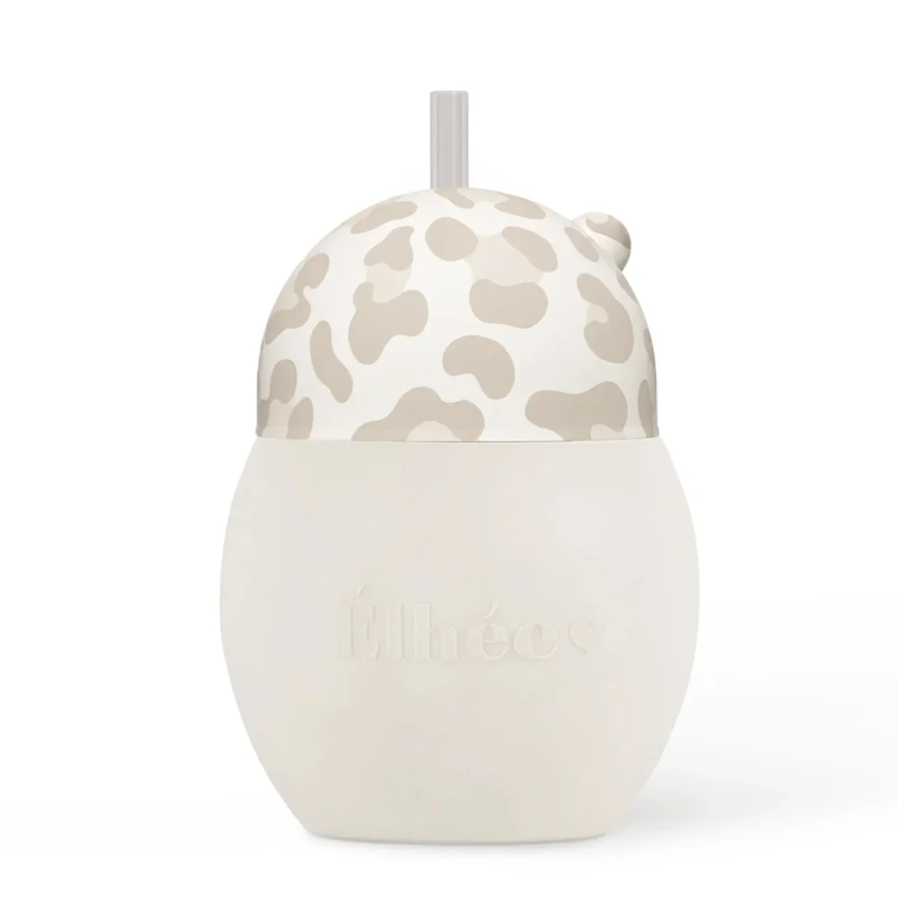 Tasse A Paille Lestee Leopard 240 Ml Graouu Sand 9m Coconut 6203655