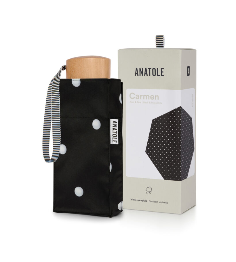 Anatole Mini Parapluie R114kabl Carmen Pois Noir Pack