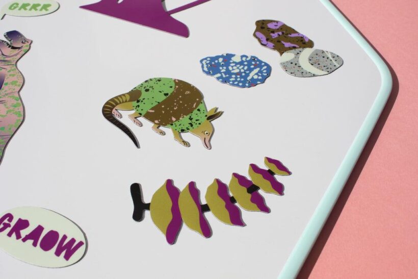 Jeu Magnetique Dinosaures Aimant Sticker Puzzle Enfant